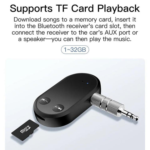 Stereo Bluetooth 5.3 Receiver Hands-Free Wireless Adapter 3.5mm Audio AUX Adapter, BC03