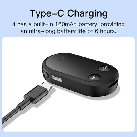 Stereo Bluetooth 5.3 Receiver Hands-Free Wireless Adapter 3.5mm Audio AUX Adapter, BC03
