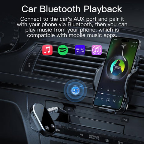 Stereo Bluetooth 5.3 Receiver Hands-Free Wireless Adapter 3.5mm Audio AUX Adapter, BC03