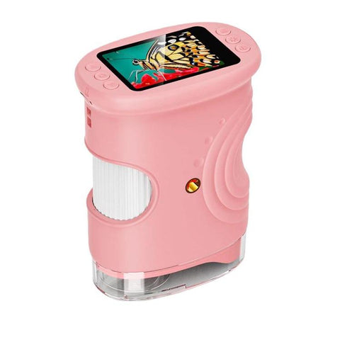 2 Inch IPS Portable Digital Microscope Kids Manual Focus Microscope With Light