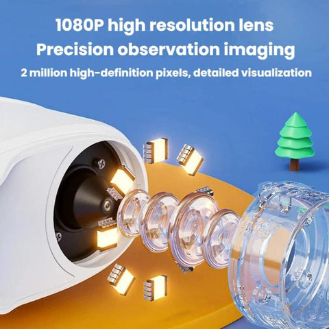 2 Inch IPS Portable Digital Microscope Kids Manual Focus Microscope With Light