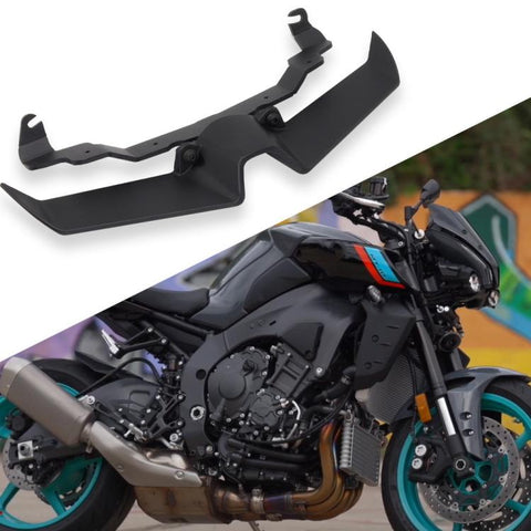 For Yamaha MT-10 / MT-10 SP Front Headlight Bird Beak Fairing Lower Cover Spoiler, Black, Carbon Fiber