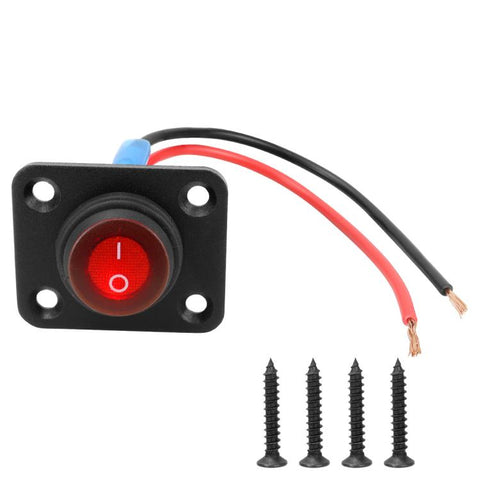 Round Waterproof Marine Panel Switch With LED Light, 1 Button Red, 2 Button Red, 3 Button Red, 4 Button Red, 5 Button Red, 6 Button Red, 1 Button Blue, 2 Button Blue, 3 Button Blue, 4 Button Blue, 5 Button Blue, 6 Button Blue, 1 Button Green           ...