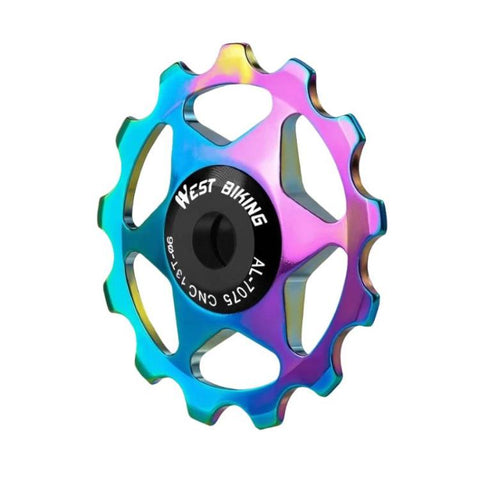 WEST BIKING YP0719490 Bike Jockey Wheel With Metal Bearings Road Bike Rear Derailleur Jockey Wheel, 11T Black, 11T Red, 11T Colorful, 13T Black, 13T Red, 13T Colorful
