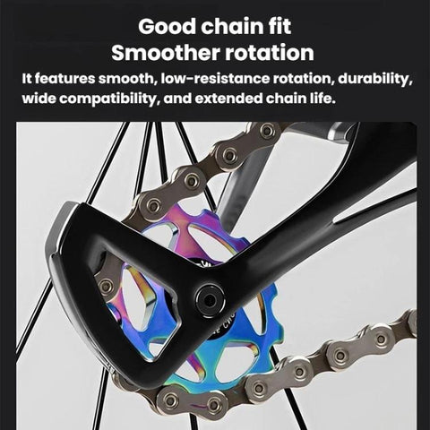 WEST BIKING YP0719490 Bike Jockey Wheel With Metal Bearings Road Bike Rear Derailleur Jockey Wheel, 11T Black, 11T Red, 11T Colorful, 13T Black, 13T Red, 13T Colorful