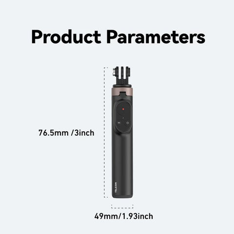 TELESIN Bluetooth Remote Control Selfie Stick Tripod For Action Cameras And Smartphones