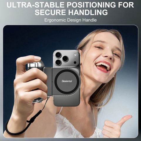 Desiontal GP-06 Magnetic Retractable Phone Shooting Grip Stabilizer Handle For Live Stream & Outdoor Selfie, GP-06