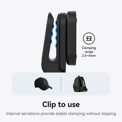 For Insta360 Go Ultra Camera TELESIN Magnetic Pivot Clip First-Person View Cap Mount Accessory