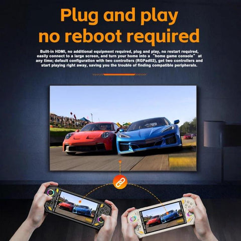 RG56 PRO 5.5-Inch Handheld Game Console EmuELEC System With HDMI TV Output WiFi Connectivity, 64G, 128G