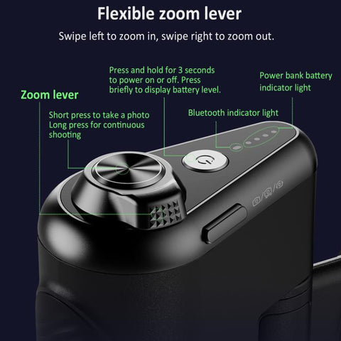 Desiontal Magnetic Phone Shooting Grip Remote Control Shooting Auxiliary Grip, Magnetic Phone Shooting Grip