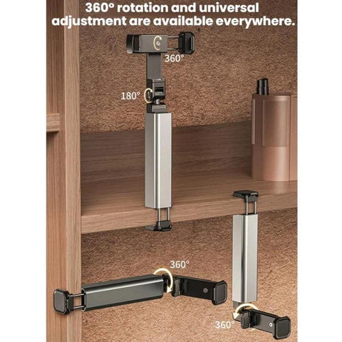 Portable Foldable Rotating Extendable Storage Phone Holder With Clip