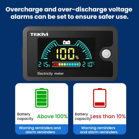 TEKM 8-100V Two-Wire Battery Power LCD Digital Display, Standard 6840D