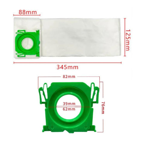 2pcs Vacuum Cleaner Non-Woven Fabric Bag High-Efficiency Dust Collection Bag, For SEBO K1 / K3