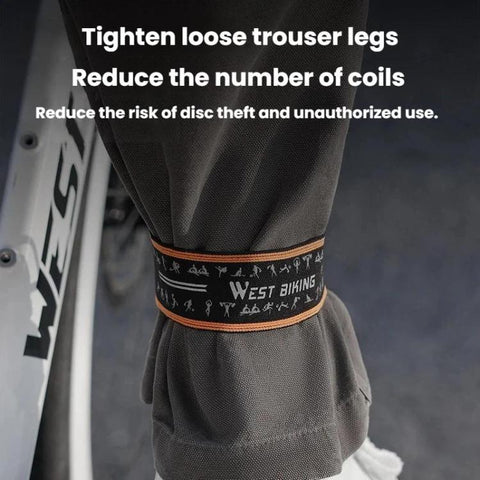 WEST BIKING YP0719495 Cycling Reflective Pant Bands Anti-Slip Adjustable Straps