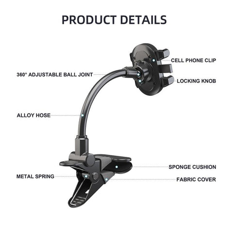 Universal Phone Holder For Recording Live Streaming Teaching Videos Of Guitar/Bass/Ukulele