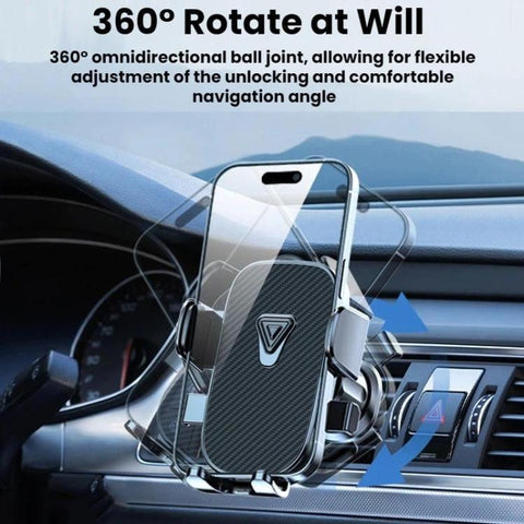 Car Navigation Phone Holder Air Vent Mount Fixing Bracket, Mirror Finish, Textured Finish
