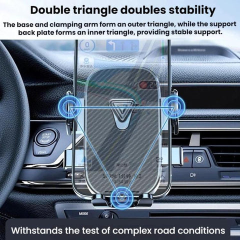 Car Navigation Phone Holder Air Vent Mount Fixing Bracket, Mirror Finish, Textured Finish
