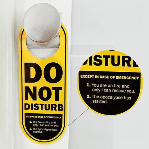 Funny Do Not Disturb/ Now Available Sign Double Sided Reversible Hanger PVC Door Sign, Funny  Sign