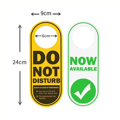 Funny Do Not Disturb/ Now Available Sign Double Sided Reversible Hanger PVC Door Sign, Funny  Sign