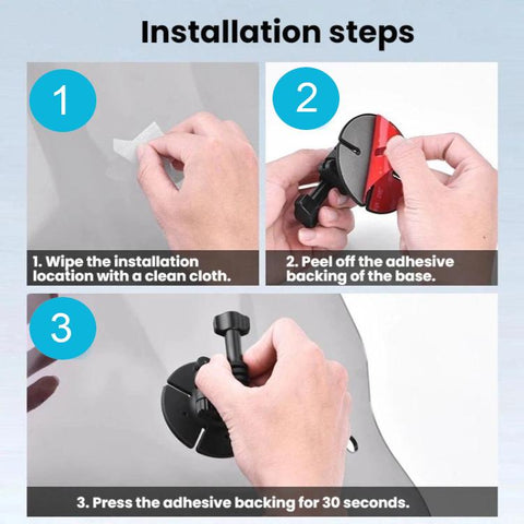 Flymile For DJI Osmo Pocket 3 / Insta360 X5 Ball Head Adhesive Base Mount, 1/4 inch Version, Two-prong Version