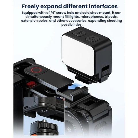 For DJI Osmo Action 6 Flymile Quick-Release Cage Protective Frame Street Photography Handle Kit