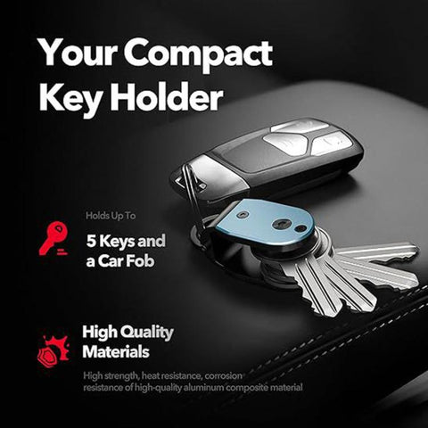 Aluminum Key Organizer Mini Key Holder for 2-6 Keys Compact Design Saves Pocket Space