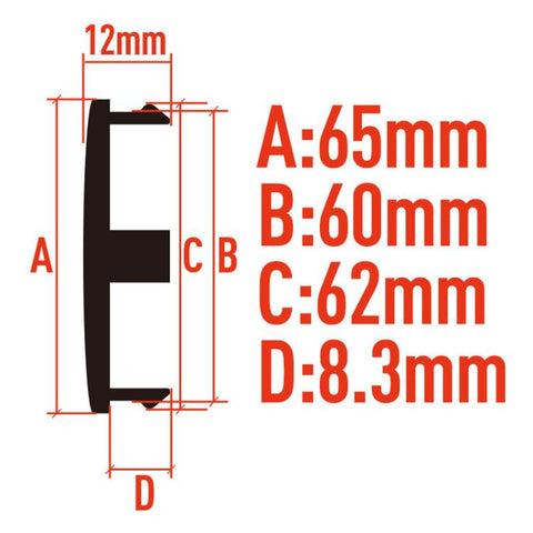 4pcs /Set 65mm Outer Diameter Blank Modified Wheel Hub Center Caps