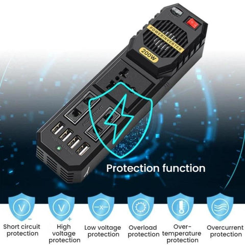 BYGD 200W 12V To 220V Mini Car Power Inverter