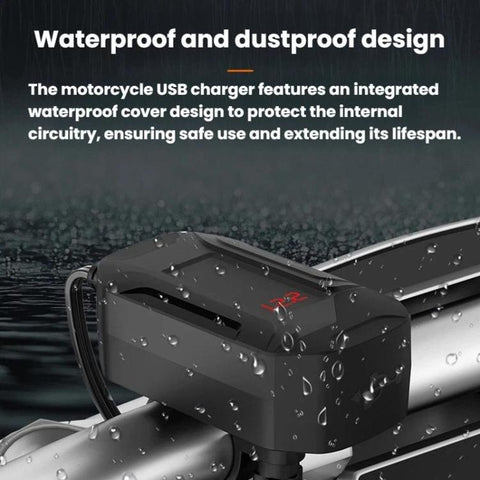 CS-2035A1 IP65 Waterproof Dustproof Motorcycle Phone Charger Retractable USB Charging Cable, CS-2035A1