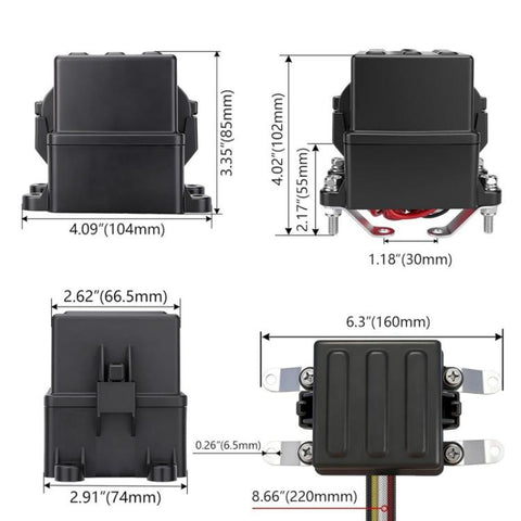 Car Pre-Wired Waterproof Fuse Relay Box Automotive Fuse Relay Holder, 24V 4-Pin, 24V 5-Pin, 12V 4-Pin, 12V 5-Pin