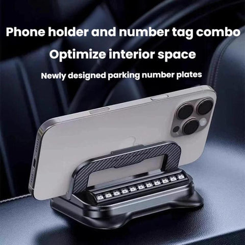 L511 2 In 1 Car Phone Holder With Number Plate Anti-Shake Center Console Navigation Mount