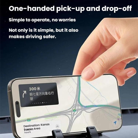 L511 2 In 1 Car Phone Holder With Number Plate Anti-Shake Center Console Navigation Mount