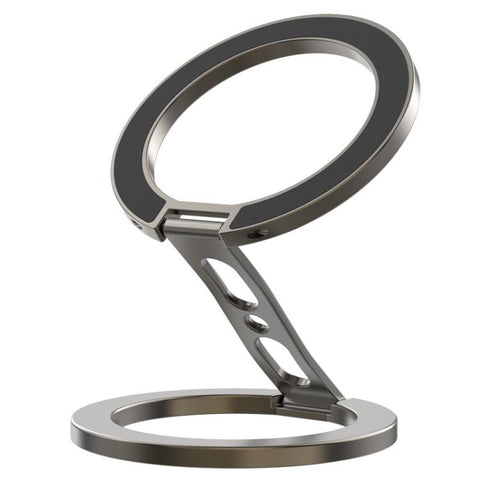 Fully Foldable Multi-Function Dual Magnetic Phone Metal Stand