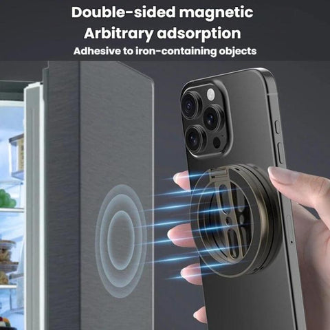 Fully Foldable Multi-Function Dual Magnetic Phone Metal Stand