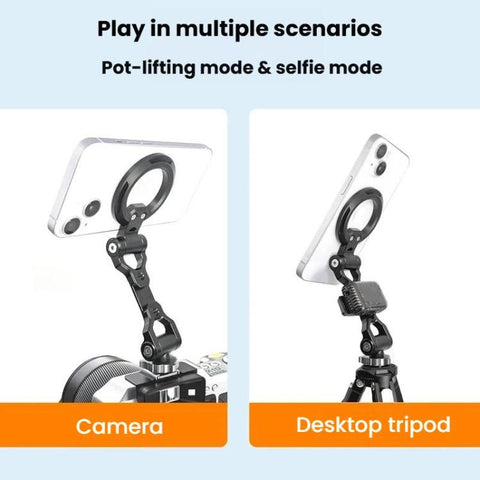 Cold Shoe Magnetic Folding Phone Holder Camera Horizontal Vertical Shooting Live Streaming Photography Stand, Holder