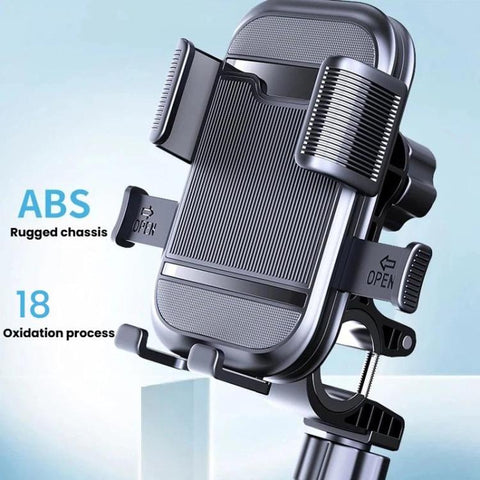 XY-106 Motorcycle Bike Shockproof Anti-Slip Phone Mount Rotatable Navigation Holder For Riders, Handbar, Rearview Mirror