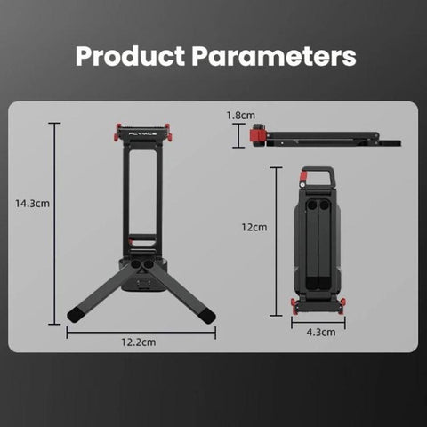For DJI Osmo Action 3 / 4 / 5 Pro Magnetic Quick-Release Tripod Bracket with Carabiner Clip, AC5027
