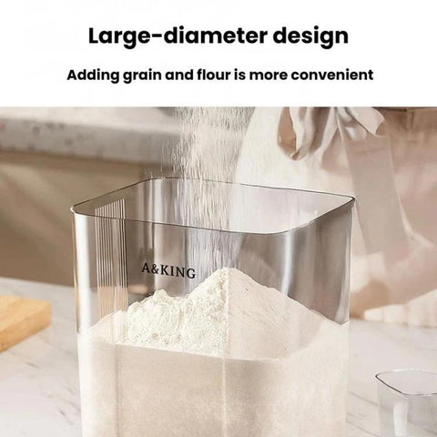 Press Flip Lid Rice Bucket For Home Kitchen Insect-Proof & Moisture-Proof Cereal Storage Container, 2.9L, 5L, 10L, 15L