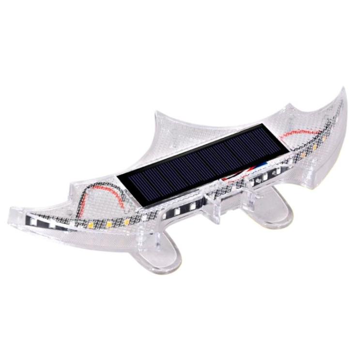 Car Solar-Powered Rear Wing Light Anti-Rear-End Collision Bat-Shaped Decorative Light