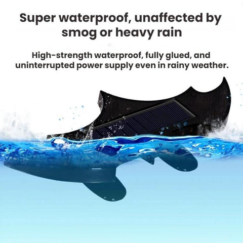 Car Solar-Powered Rear Wing Light Anti-Rear-End Collision Bat-Shaped Decorative Light