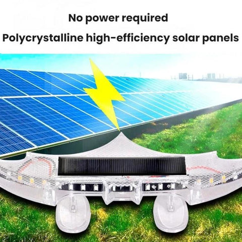 Car Solar-Powered Rear Wing Light Anti-Rear-End Collision Bat-Shaped Decorative Light