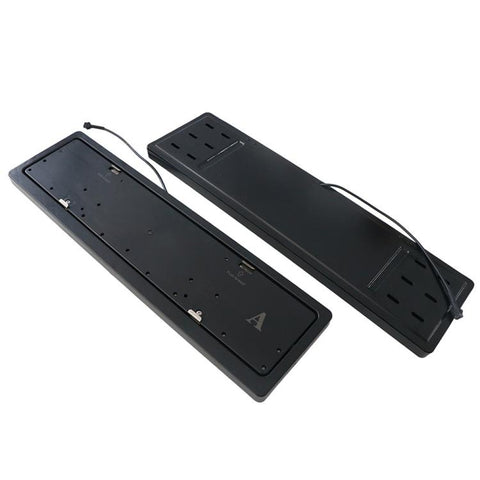 European-Standard Electric Vehicle License Plate Flip Frame Modification, Single Plate, Double Plate
