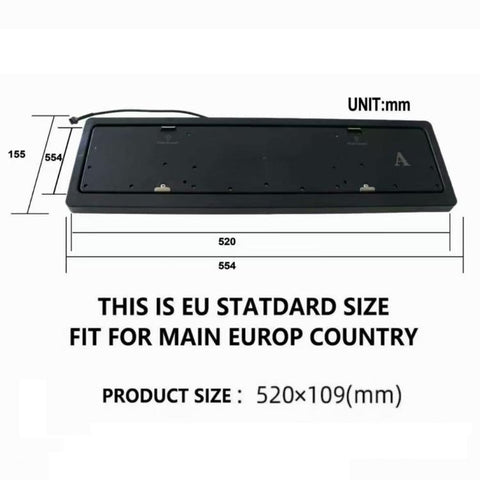 European-Standard Electric Vehicle License Plate Flip Frame Modification, Single Plate, Double Plate