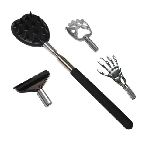 Extendable Stainless Steel Long-handled Portable Handheld Back Scratcher, 4pcs /Set