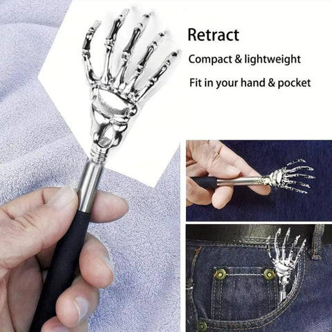 Extendable Stainless Steel Long-handled Portable Handheld Back Scratcher, 4pcs /Set