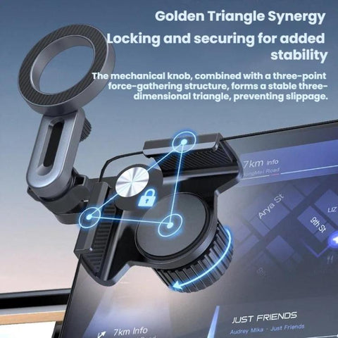 Car Magnetic Dashboard Screen Navigation Folding Phone Holder
