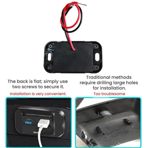 Car USB Charging Port Fast Charging PD Interface Modification