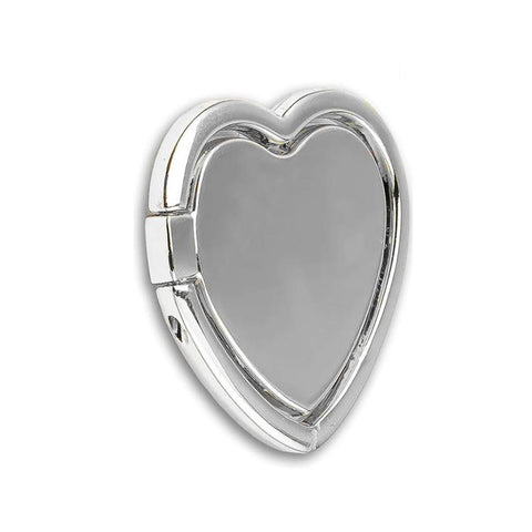360 Degree Rotating Metal Heart-Shaped Phone Holder with Ring Buckle