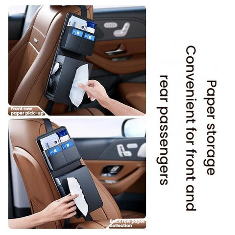 Multifunctional Tissue Box Storage Bag For Car Seats