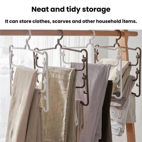 5pcs Simple Multi-Functional Multi-Layer Pants Rack Household Wardrobe Hange